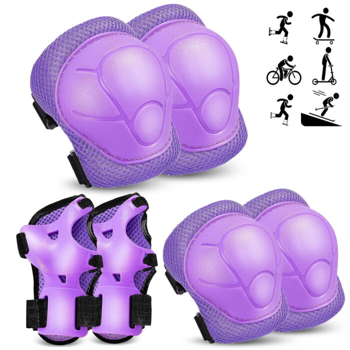 Kids Protective Gear Set - Knee Pads, Elbow Pads, and Wrist Guards