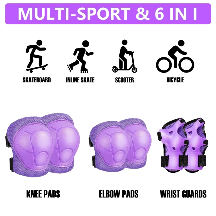 Kids Protective Gear Set - Knee Pads, Elbow Pads, and Wrist Guards - Image 4