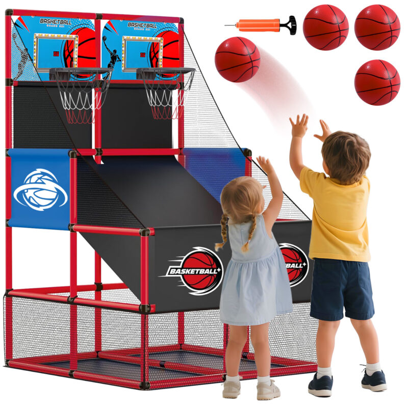 Kids Basketball Hoop Arcade Game - Indoor/Outdoor Toy 2-Player Mode