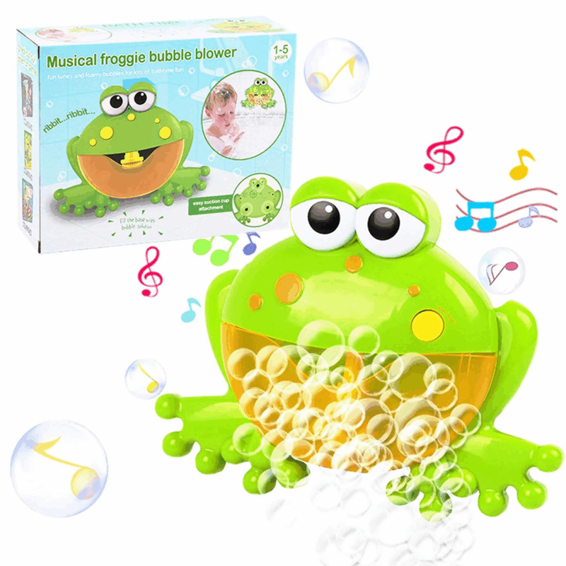 Baby Bath Bubble Toys Set,Tub Big Frog Automatic Bubble Maker Blower Toys