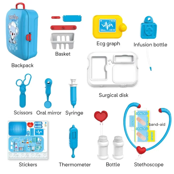 Doctor Kit for Kids, Pretend Medical Set Kids Toy Doctor Medical Playset Equipment 17Pcs Educational Doctor Toys for Toddler Boys Girls - Image 2