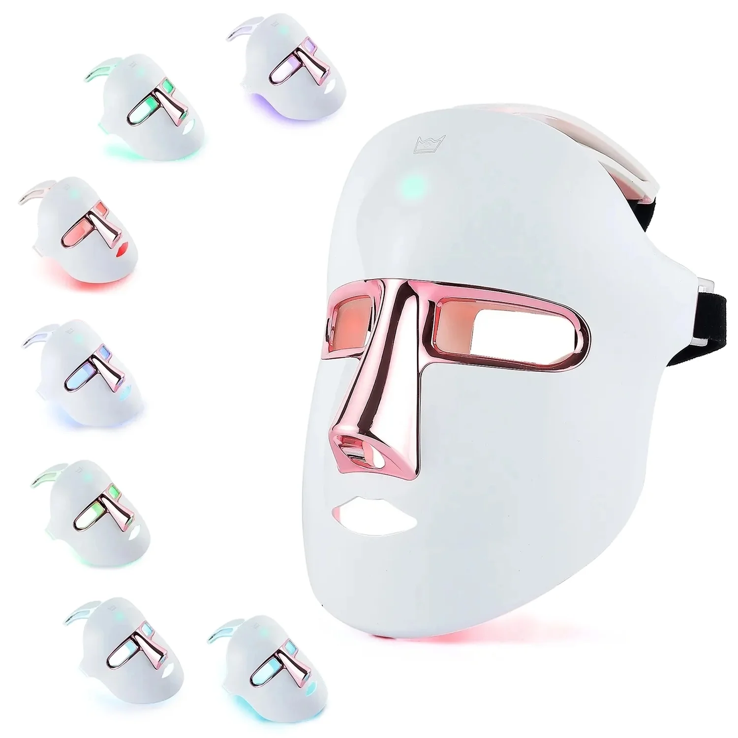 LED Face Mask - 7 Color Light Therapy for Wrinkles & Acne, Wireless Photon Mask with Red/Blue/Green/Purple Lights, Rechargeable Anti-Aging Facial Device for Glowing Skin - Image 2
