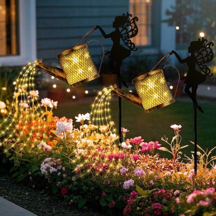 Solar Watering Can Light - Outdoor Waterproof 3D Starry Sky Solar Lantern, Fairy Decorative Lights for Garden, Patio, Porch, Lawn, Auto On/Off at Night (Warm White) - Image 2