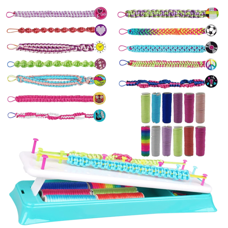 Rirool Girls DIY Friendship Bracelet Making Kit Arts & Crafts Toy for Ages 6-12