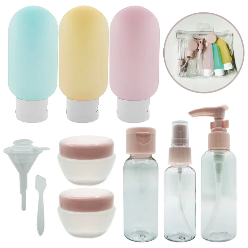 Rirool 11 Pack Travel Bottles Set - TSA Approved Leak Proof Containers for Toiletries - Shampoo, Conditioner, Lotion Accessories