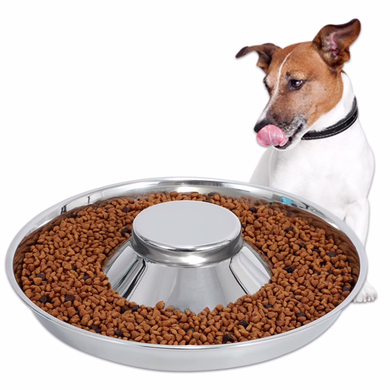 Rirool Stainless Steel Puppy Weaning Bowl Set - Pet Whelping Dishes for Litters, Small Dog Food Water Saucer - S, 10.23 In