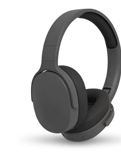 Rirool Wireless Foldable Over-Ear Bluetooth Headphones, 12H Playtime, HiFi Stereo Deep Bass, Built-in Mic - Matte Black
