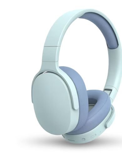 Rirool Wireless Foldable Over-Ear Bluetooth Headphones, 12H Playtime, HiFi Stereo Deep Bass, Built-in Mic - Sky Blue