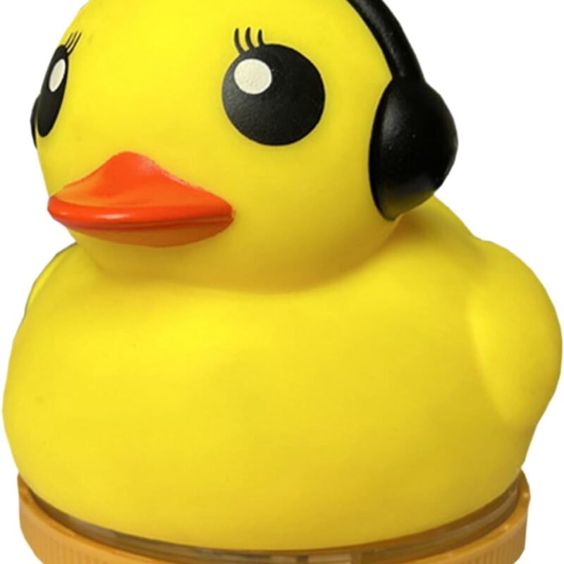 Rirool Solar Duck Garden Statue Light, Yellow Outdoor LED Animal Figurine with Warm Glow and Automatic Dusk-to-Dawn Lighting for Yard, Patio, Lawn, Walkway, Flower Bed and Garden Decor