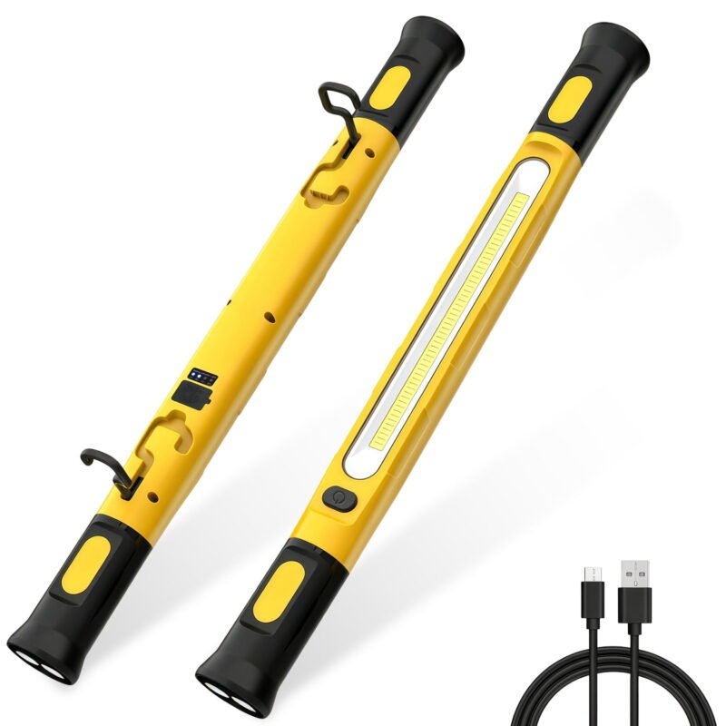 Rirool Rechargeable Underhood Work Light 3000LM, Magnetic COB LED Inspection Lamp with 6000mAh Battery, 3 Color Modes, 360° Adjustable Waterproof Garage Work Light for Car Repair Workshop