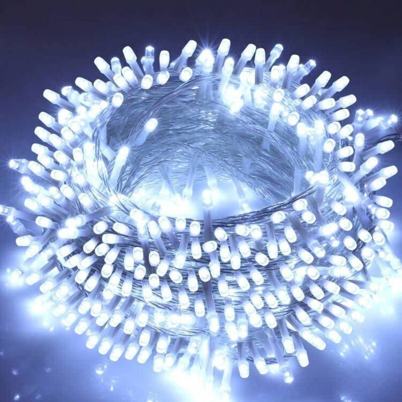 11Ft 100LED Multicolor Christmas Lights Plug in,Connectable Christmas Tree Lights,8 Modes String Lights Indoor Outdoor for Tree Party Bedroom Garden Decor