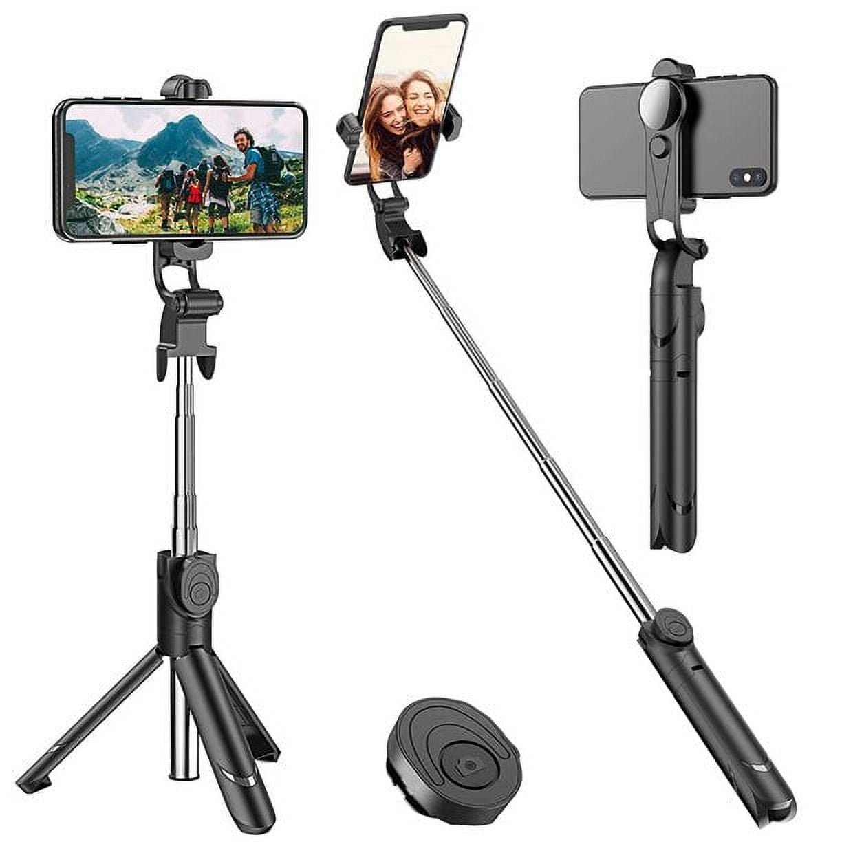 Portable Selfie Stick Tripod with Bluetooth Wireless Remote, 3 in 1 Extendable Selfie Stick Phone Holder for iPhone 13/12/12 Pro/12 Pro Max/11/11 Pro/X/XR/XS/8/7/6S,Android Samsung Smartphone