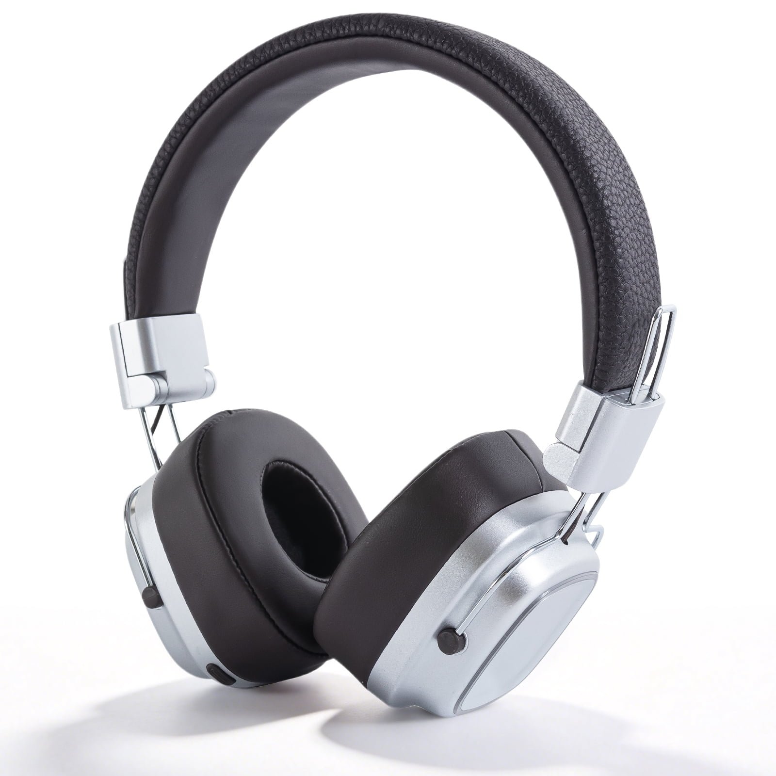 Rirool Retro Bluetooth 5.3 Over-Ear Headphones, Wireless Stereo Headset with Deep Bass, 15H Playtime, Built-in Mic, Type-C Charging, Adjustable Headband, Silver Black